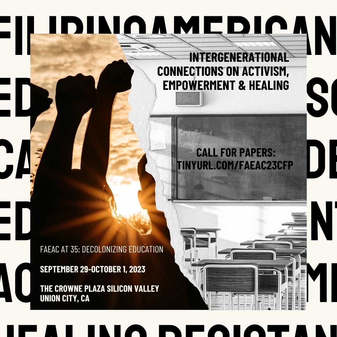 FAEAC conference flyer with people holding up their left arm with a raised fist signifying solidarity. The title of the conference is Intergenerational Connections on Activism, Empowerment & Healing